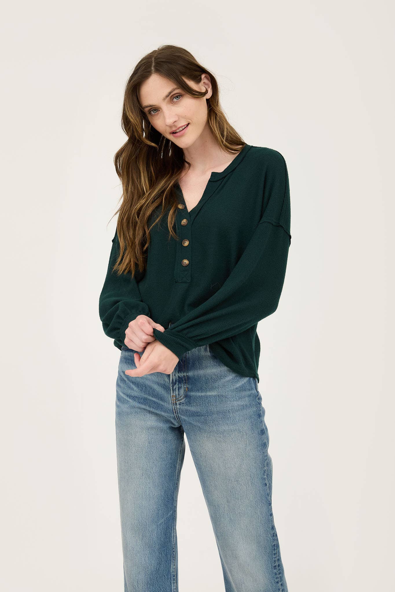 Button Detail Knit Top